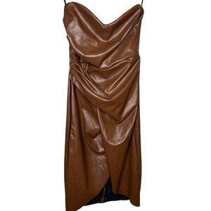 Elegant Brown Midi Dress